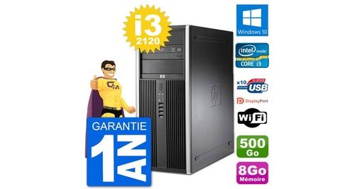 Pc tour hp 8200 intel core i3-2120 ram 8go disque dur 500go windows 10 wifi État correct - N/A reconditionné disponible sur Fnac