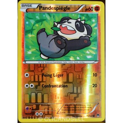 carte Pokémon 71/122 Pandespiègle 60 PV - REVERSE XY - Rupture Turbo NEUF FR État correct -  reconditionné disponible sur Fnac