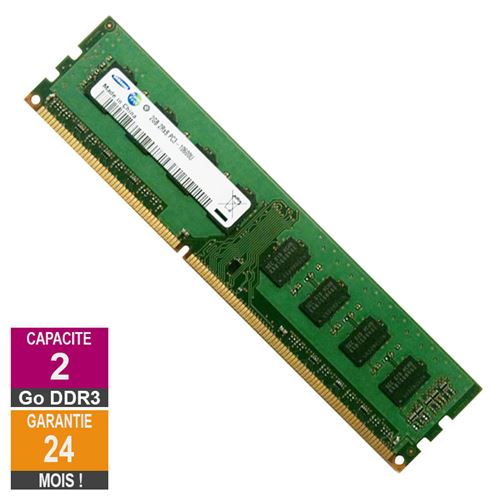 Acheter Barrette Mémoire 2Go RAM DDR3 Samsung M378B5673FH0-CH9 PC3-10600U 1333MHz 2Rx8 État correct - 14,21 € Barrette Mémoire 2Go RAM DDR3 Samsung M378B5673FH0-CH9 PC3-10600U 1333MHz 2Rx8 État correct - Samsung reconditionné disponible sur Fnac