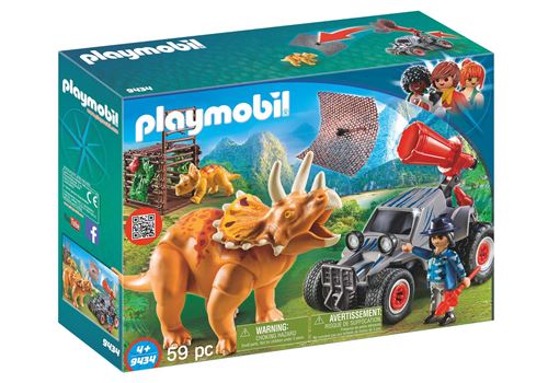 Playmobil Dinos 9434 Bandit avec tricératops État correct - Playmobil reconditionné disponible sur Fnac
