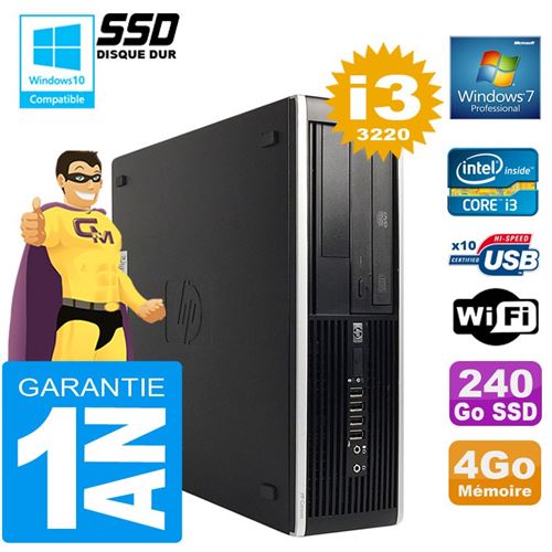Acheter Pc hp compaq 8300 sff core i3-3220 ram 4go disque 240 go ssd graveur dvd wifi w7 État correct - 159,00 € Pc hp compaq 8300 sff core i3-3220 ram 4go disque 240 go ssd graveur dvd wifi w7 État correct - Hewlett-Packard reconditionné disponible sur Fnac