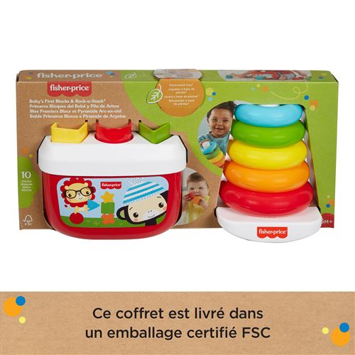 Coffret Fisher Price Mes premiers blocs Pyramide et Arc en ciel État correct - Fisher-Price reconditionné disponible sur Fnac