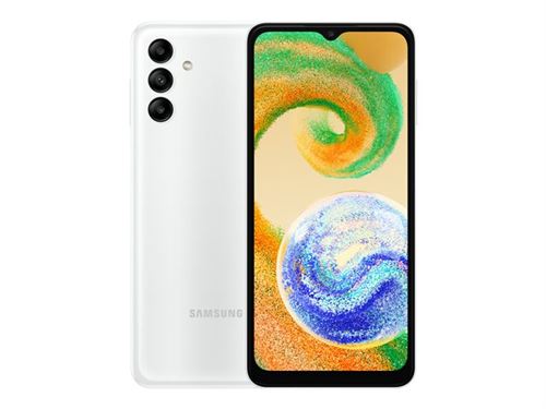 Samsung Galaxy A04s - 4G smartphone - double SIM - RAM 3 Go / Mémoire interne 32 Go - microSD slot - Écran LCD - 6.5"" - 1600 x 720 pixels (90 Hz) - 3 x caméras arrière 50 MP, 2 MP, 2 MP - front camera 5 MP - blanc génial État correct - Samsung reconditionné disponible sur Fnac