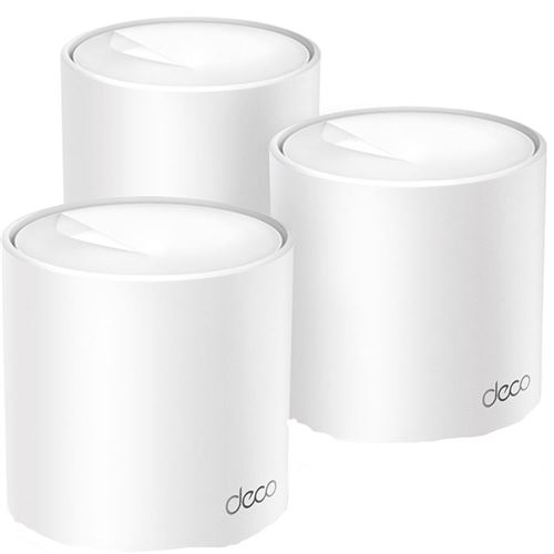 Pack de 3 Répéteurs sans fil Wi-Fi 6 Bi-bande TP-LINK Deco X10 Blanc État correct - TP-Link reconditionné disponible sur Fnac