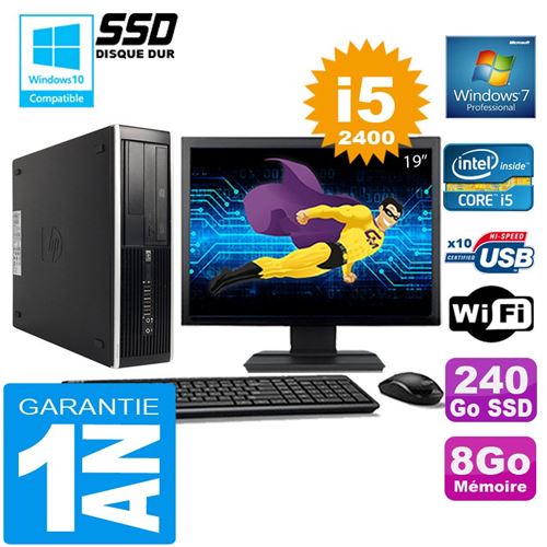 Acheter Pc hp compaq 8300 sff core i5-2400 ram 8go disque 240 go ssd wifi w7 ecran 19' État correct - 239,00 € Pc hp compaq 8300 sff core i5-2400 ram 8go disque 240 go ssd wifi w7 ecran 19' État correct - Hewlett-Packard reconditionné disponible sur Fnac