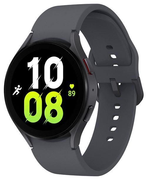 Samsung Galaxy Watch5 - 44 mm - graphite - montre intelligente avec bande sport - affichage 1.4"" - 16 Go - LTE, NFC, Wi-Fi, Bluetooth - 4G - 33.5 g État correct - Samsung reconditionné disponible sur Fnac