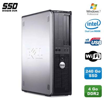 Pc dell optiplex 360 dt intel dual core e5200 2.5ghz 4go wifi 240go ssd w7 pro État correct - Dell reconditionné disponible sur Fnac