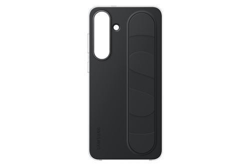Coque en silicone avec lanière et fonction Stand Noir pour Samsung Galaxy S25 FE