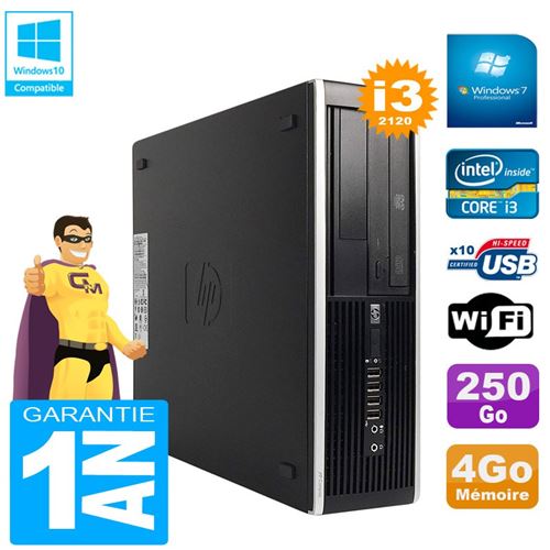 Pc hp compaq pro 6300 sff i3-2120 ram 4go disque 250go graveur dvd wifi w7 État correct - Hewlett-Packard reconditionné disponible sur Fnac
