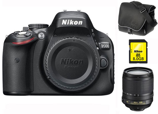 Pack Fnac : Nikon D5100 + Obj. Nikon AF-S DX ED VR 18 - 105 mm f/3.5 - 5.6 série G + Fourre-Tout + Carte SDHC 8 Go État correct - Nikon reconditionné disponible sur Fnac
