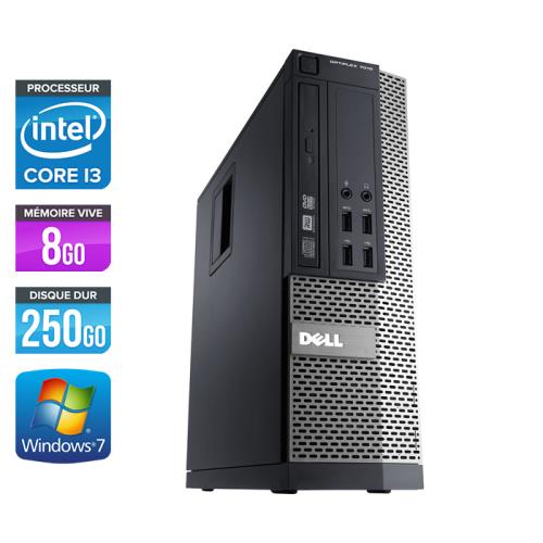 Unité centrale Dell Optiplex 790 SFF - Noir - Intel Core i3-2120 / 3.30 GHz - RAM 8 Go - HDD 250 Go - DVDRW - Gigabit Ethernet - Windows 7 Professionnel État correct - Dell reconditionné disponible sur Fnac