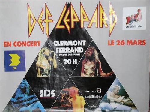 Def Leppard - En Concert / France 1988 - 120x160cm - Affiche État correct - N/A reconditionné disponible sur Fnac