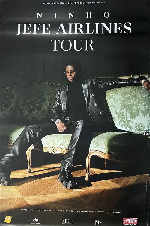 Affiche - NINHO - Jefe Airlines Tour - 80x120cm État correct - N/A reconditionné disponible sur Fnac