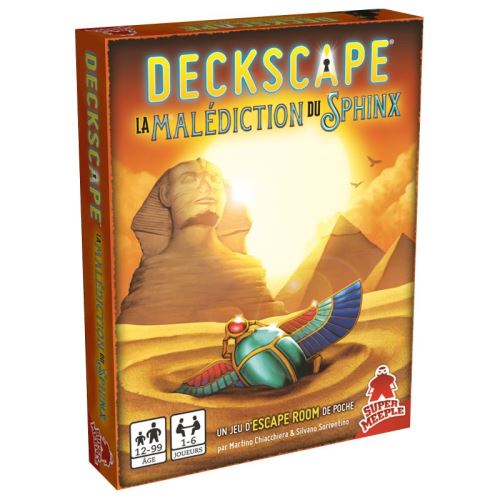Acheter Jeu d'escape game Super Meeple Deckscape La malédiction du Sphinx État correct - 16,00 € Jeu d'escape game Super Meeple Deckscape La malédiction du Sphinx État correct - Super Meeple reconditionné disponible sur Fnac