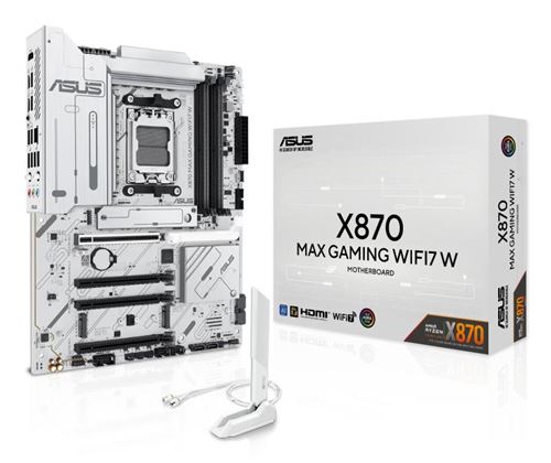 Carte mère ASUS X870 MAX GAMING WIFI7 W ATX Socket AM5 Chipset AMD X870 État correct - Asus reconditionné disponible sur Fnac