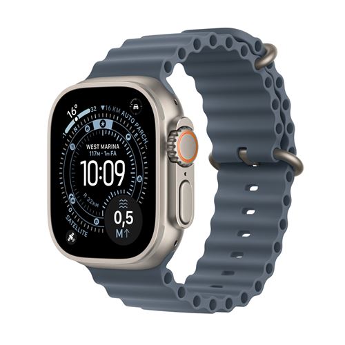 Montre connectée Apple Watch Ultra 3 OLED 49 mm Numérique 422 x 514 pixels Écran tactile 5G Titane Wifi GPS satellite État correct - N/A reconditionné disponible sur Fnac