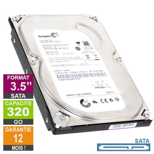 Disque Dur 320Go SATA 3.5 Seagate Barracuda 7200.12 ST3320418AS 7200rpm 16Mo État correct - Seagate reconditionné disponible sur Fnac