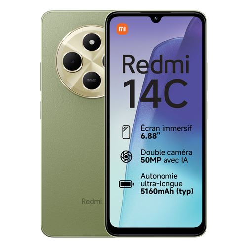 Acheter Xiaomi Redmi 14C 4Go 128Go Vert Pas de NFC État correct - 155,00 € Xiaomi Redmi 14C 4Go 128Go Vert Pas de NFC État correct - N/A reconditionné disponible sur Fnac