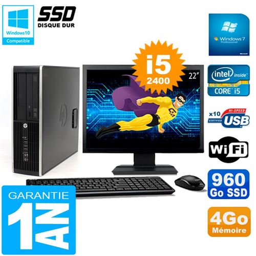 Pc hp compaq 8300 sff ecran 22' core i5-2400 ram 4go disque 960 go ssd wifi w7 État correct - Hewlett-Packard reconditionné disponible sur Fnac