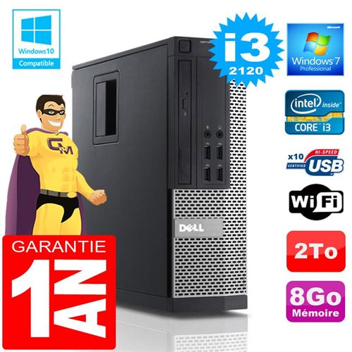 Pc dell 990 sff core i3-2120 ram 8go disque 2 to wifi w7 État correct - Dell reconditionné disponible sur Fnac