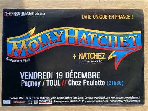 Molly Hatchet - Natchez - 49x34cm - Affiche État correct - N/A reconditionné disponible sur Fnac