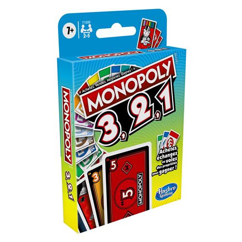 Acheter Jeu de cartes Monopoly 3,2,1 État correct - 16,00 € Jeu de cartes Monopoly 3,2,1 État correct - Hasbro Gaming reconditionné disponible sur Fnac