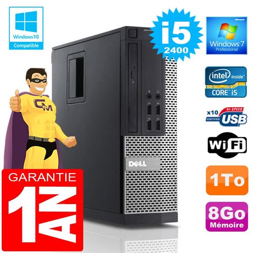 Pc dell 990 sff core i5-2400 ram 8go disque 1 to wifi w7 État correct - Dell reconditionné disponible sur Fnac