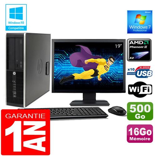 Pc hp compaq 6005 pro sff amd phenom ii ram 16go disque 500 go wifi w7 ecran 19' État correct - Hewlett-Packard reconditionné disponible sur Fnac