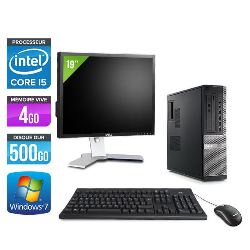 Acheter Pc Dell Optiplex 790 Desktop + Ecran 19'' - Noir - Intel Core i5-2400 / 3,10 GHz - RAM 4 Go - HDD 500 Go - DVD - Gigabit Ethernet - Windows 7 Professionnel État correct - 299,00 € Pc Dell Optiplex 790 Desktop + Ecran 19'' - Noir - Intel Core i5-2400 / 3,10 GHz - RAM 4 Go - HDD 500 Go - DVD - Gigabit Ethernet - Windows 7 Professionnel État correct - Dell reconditionné disponible sur Fnac