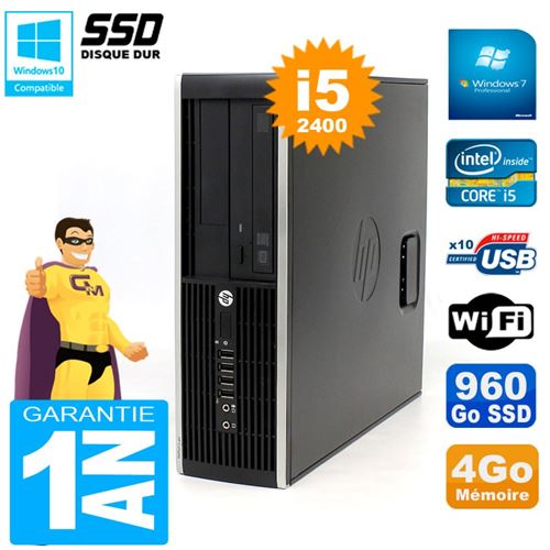 Acheter Pc hp compaq 8300 sff core i5-2400 ram 4go disque 960 go ssd graveur dvd wifi w7 État correct - 249,00 € Pc hp compaq 8300 sff core i5-2400 ram 4go disque 960 go ssd graveur dvd wifi w7 État correct - Hewlett-Packard reconditionné disponible sur Fnac