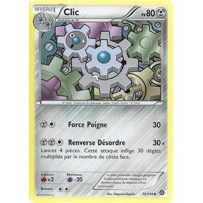 Carte Pokemon - XY11- Offensive vapeur - Clic - PV 80 - 72/114 - Peu Commune - VF État correct - Asmodee reconditionné disponible sur Fnac