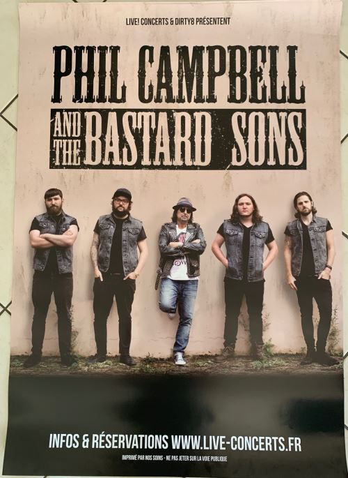 Phil CAMPBELL and the Bastard Sons - Tour 2019 - AFFICHE État correct - N/A reconditionné disponible sur Fnac