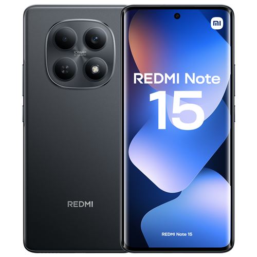 Smartphone Xiaomi Redmi Note 15 6,77"" Double nano SIM 128 Go Noir État correct - Xiaomi reconditionné disponible sur Fnac