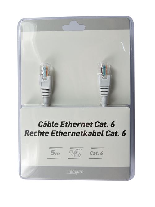 Câble Temium Ethernet RJ45 5 m État correct - Temium reconditionné disponible sur Fnac