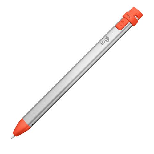 Stylet numérique Logitech Crayon pour iPad versions 2018 et ultérieures Argent et Orange État correct - Logitech reconditionné disponible sur Fnac