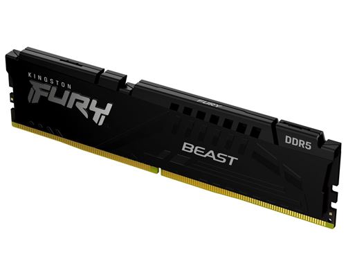 Acheter Kingston FURY Beast - DDR5 - module - 16 Go - DIMM 288 broches - 6000 MHz / PC5-48000 - CL30 - 1.4 V - mémoire sans tampon - on-die ECC - noir État correct - 220,00 € Kingston FURY Beast - DDR5 - module - 16 Go - DIMM 288 broches - 6000 MHz / PC5-48000 - CL30 - 1.4 V - mémoire sans tampon - on-die ECC - noir État correct - N/A reconditionné disponible sur Fnac