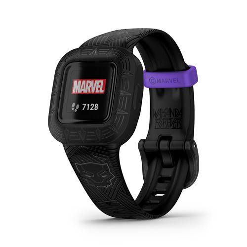 Montre connectée Garmin® Vivofit® Jr. 3 Bluetooth Noir Panthère avec bracelet silicone Noir État correct - Garmin reconditionné disponible sur Fnac