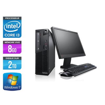 Acheter Unité centrale Lenovo ThinkCentre M81 SFF + Ecran 17'' - Noir - Intel Core i3-2100 / 3.10 GHz - RAM 8 Go - HDD 2 To - DVDRW - Gigabit Ethernet - Windows 7 Professionnel État correct - 209,00 € Unité centrale Lenovo ThinkCentre M81 SFF + Ecran 17'' - Noir - Intel Core i3-2100 / 3.10 GHz - RAM 8 Go - HDD 2 To - DVDRW - Gigabit Ethernet - Windows 7 Professionnel État correct - Lenovo reconditionné disponible sur Fnac