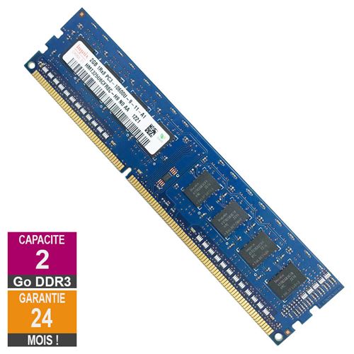 Acheter Barrette Mémoire 2Go RAM DDR3 Hynix HMT325U6CFR8C-H9 DIMM PC3-10600U État correct - 14,21 € Barrette Mémoire 2Go RAM DDR3 Hynix HMT325U6CFR8C-H9 DIMM PC3-10600U État correct - SK Hynix reconditionné disponible sur Fnac