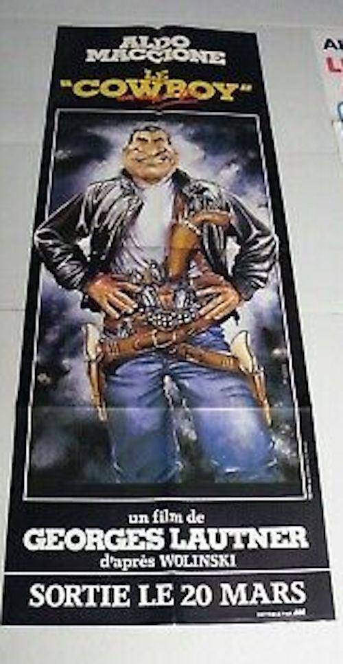 Affiche de Cinéma Originale - Le Cowboy - Aldo Maccione - 80x160cm État correct - N/A reconditionné disponible sur Fnac