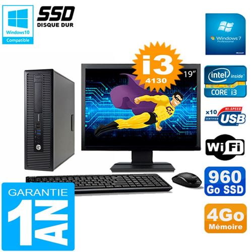 Acheter Pc hp elitedesk 800 g1 sff ecran 19' core i3-4130 4go disque 960 go ssd wifi w7 État correct - 309,00 € Pc hp elitedesk 800 g1 sff ecran 19' core i3-4130 4go disque 960 go ssd wifi w7 État correct - Hewlett-Packard reconditionné disponible sur Fnac