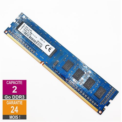 Barrette Mémoire 2Go RAM DDR3 Kingston HP655409-150-HYCG DIMM PC3-12800U 1Rx8 État correct - Kingston reconditionné disponible sur Fnac