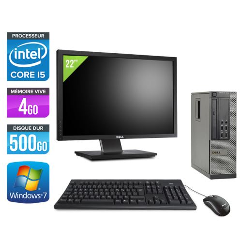 Acheter Pc Dell Optiplex 7010 SFF + Ecran 22'' - Noir - Intel Core i5-3470 / 3.20 GHz - RAM 4 Go - HDD 500 Go - DVDRW - Gigabit Ethernet - Windows 7 Professionnel État correct - 319,00 € Pc Dell Optiplex 7010 SFF + Ecran 22'' - Noir - Intel Core i5-3470 / 3.20 GHz - RAM 4 Go - HDD 500 Go - DVDRW - Gigabit Ethernet - Windows 7 Professionnel État correct - Dell reconditionné disponible sur Fnac