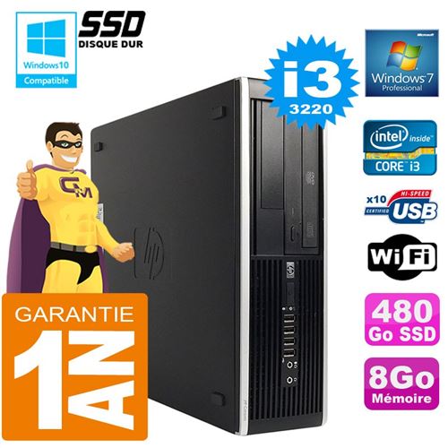 Acheter Pc hp compaq 8300 sff core i3-3220 ram 8go disque 480 go ssd graveur dvd wifi w7 État correct - 189,00 € Pc hp compaq 8300 sff core i3-3220 ram 8go disque 480 go ssd graveur dvd wifi w7 État correct - Hewlett-Packard reconditionné disponible sur Fnac