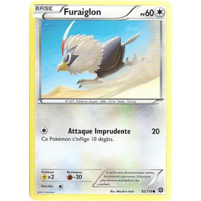 Carte Pokemon - XY11- Offensive vapeur - Furaiglon - PV 60 - 92/114 - Commune - VF État correct - Asmodee reconditionné disponible sur Fnac