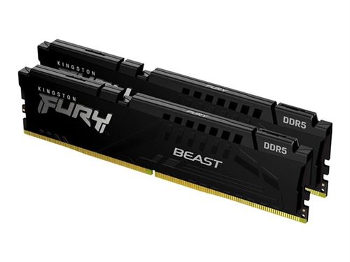 Acheter Kingston FURY Beast - DDR5 - kit - 32 Go: 2 x 16 Go - DIMM 288 broches - 5600 MT/s / PC5-44800 - CL36 - 1.25 V - mémoire sans tampon - on-die ECC - noir État correct - 444,13 € Kingston FURY Beast - DDR5 - kit - 32 Go: 2 x 16 Go - DIMM 288 broches - 5600 MT/s / PC5-44800 - CL36 - 1.25 V - mémoire sans tampon - on-die ECC - noir État correct - N/A reconditionné disponible sur Fnac