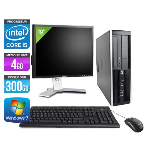 Ordinateur HP Elite 8100 SFF + Ecran 19'' - Noir - Intel Core i5-650 / 3.2 GHz - RAM 4 Go - HDD 300 Go - DVDRW - Gigabit Ethernet - Windows 7 Professionnel État correct - Hewlett-Packard reconditionné disponible sur Fnac