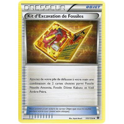 Carte Pokemon - XY10 - Impact des Destins - Kit d'Excavation de Fossiles - Dresseur - 101/124 - Peu Commune - VF État correct - Asmodee reconditionné disponible sur Fnac
