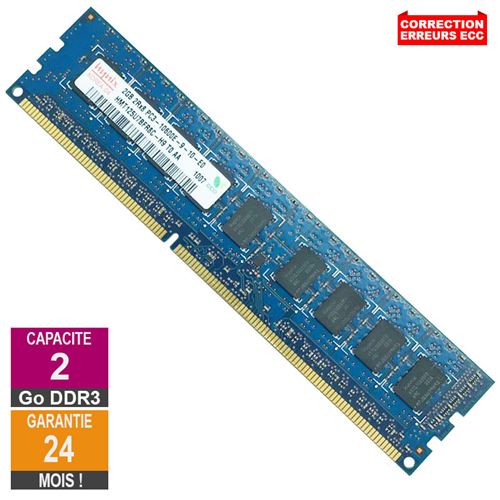 Barrette Mémoire 2Go RAM DDR3 Hynix HMT125U7BFR8C-H9 DIMM PC3-10600E État correct - SK Hynix reconditionné disponible sur Fnac