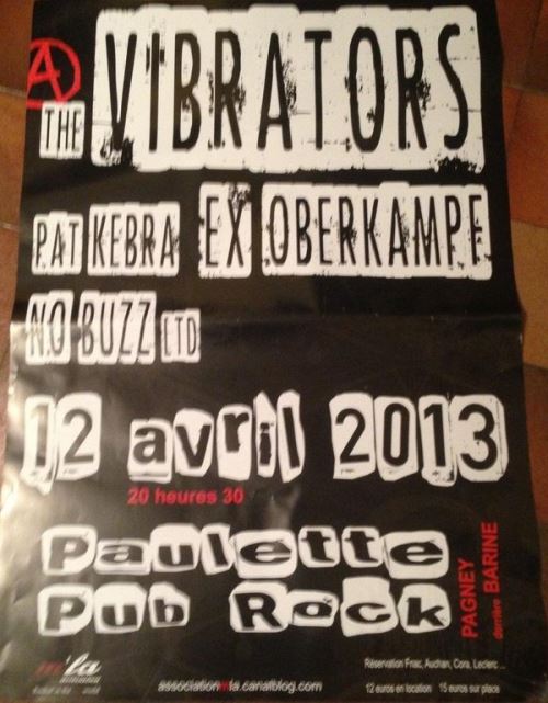 THE VIBRATORS - 70x100 cm - AFFICHE / POSTER État correct - N/A reconditionné disponible sur Fnac